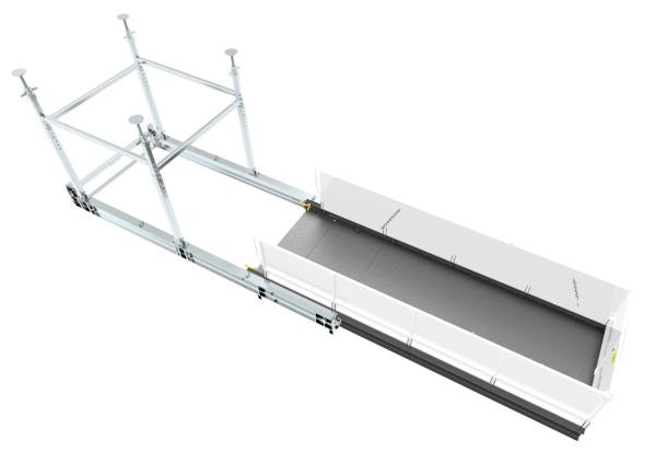 Buy Retractable Tower Crane Loading Deck 2.2m Width With Two Or Four Props Method at wholesale prices