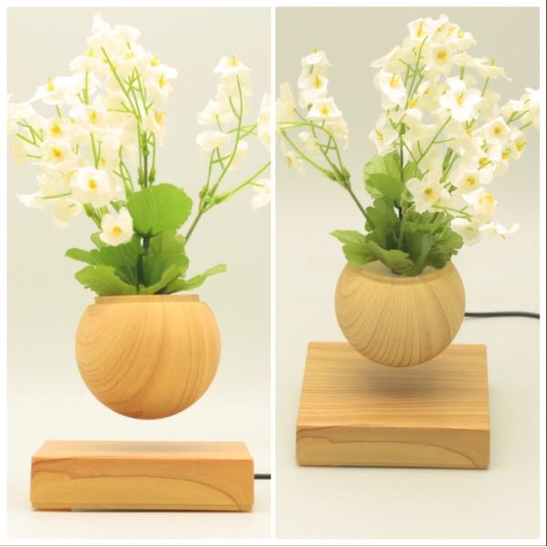 new 360 spining wooden magnetic levitate floating air bonsai tree for decor gift