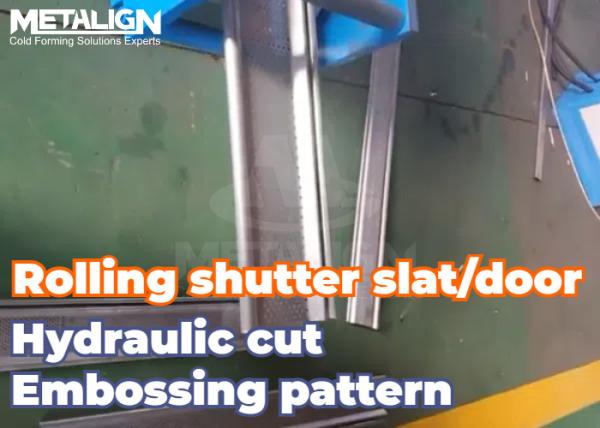 Buy High Precision Roller Shutter Door Roll Forming Machine With Servo Feeder And Hydraulic Cutter at wholesale prices