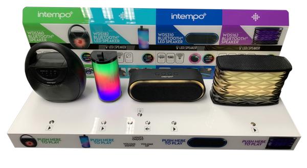 Buy Sturdy LED POP Speaker Display Stands PVC Material Multiscene at wholesale prices