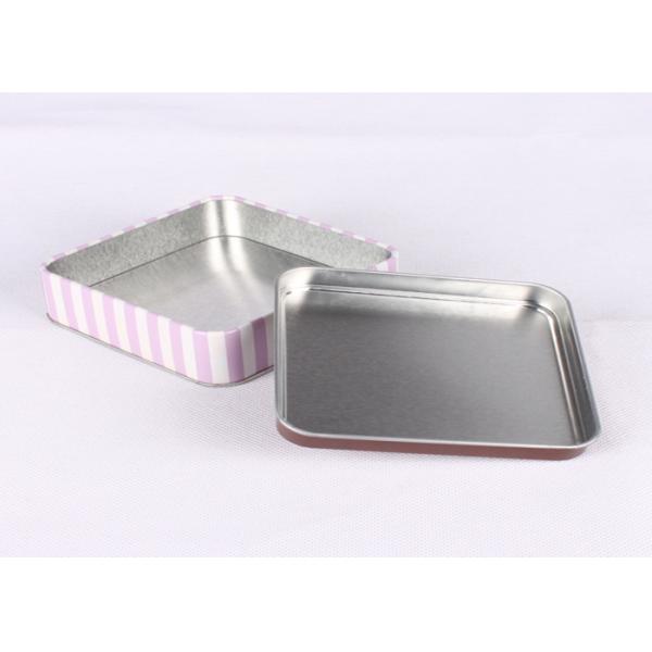 Empty Square Chocolate Packaging Tin Boxes Case With Artwork CMYK / PMS Printing
