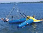 inflatable floating obstacle course for pool , inflatable pool obstacle