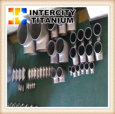 China manufacturer offer ASTM B363 titanium pipe fitting titanium tee GR2 titanium