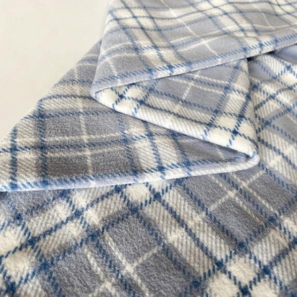 Polyester Classic Plaid Printed Super Soft Fabric For Shoes Clothes Pillowslip