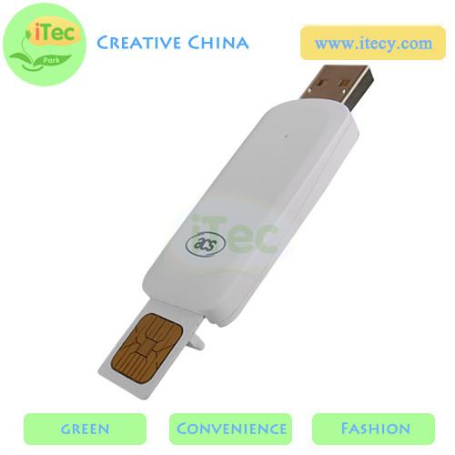 Buy Portable Sim card reader ISO7816 mini card reader Moblie smart card reader  PCSC protocol at wholesale prices