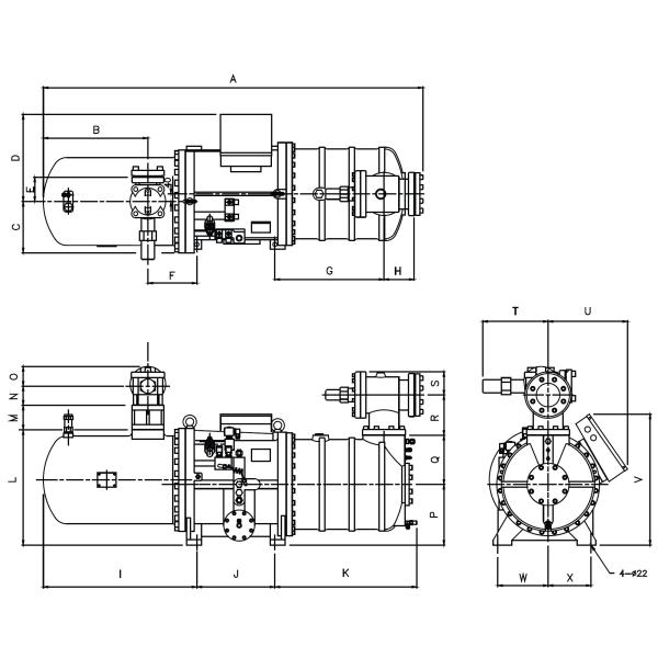 RC2-710B-W Cold Storage Compressor VFD Water Cooled Compressor Large refrigeration compressor 380V/420V/50HZ