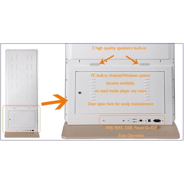 Floor Stand Full HD Digital Signage Kiosk , Media Player Touch Screen Display 49 Inch