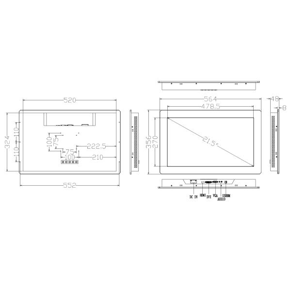 21.5 Inch Sunlight Readable Monitor