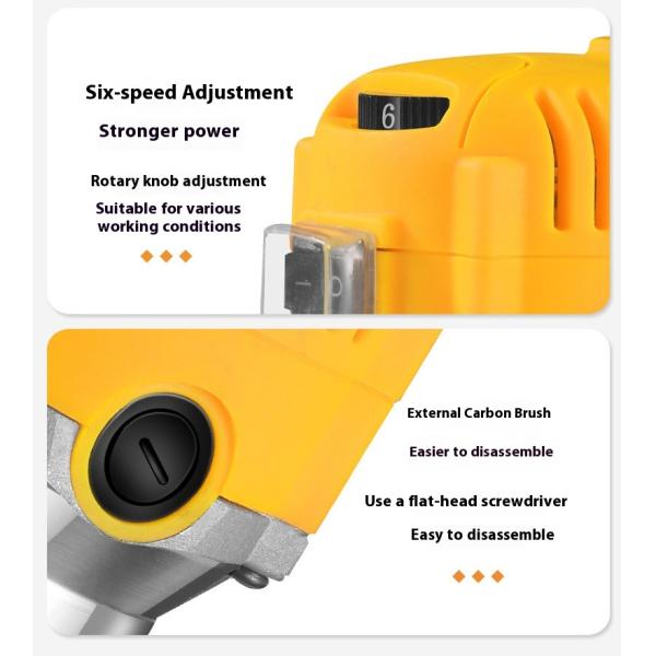 Bobenelectric Trimmingmachine Woodworking Trimming Slotting Machine Engraving Machine Electric 6-speedwoodworkingmilling Machine