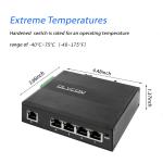 4 Port POE Voltage Booster DC12-48V Input For Solar Power With 1 Uplink Network