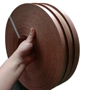 Quality Smooth Red Walnut Veneer Edge Banding , 150m Plywood Edge Banding Roll for sale