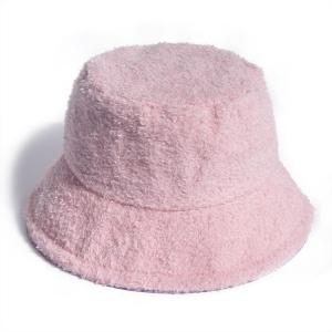 China Fur Bucket Hat Fashion Versatile Sherpa Furry Bucket Hats Warm Plush Fuzzy Plain Bucket Hat on sale