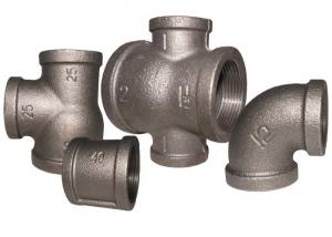 China Female Threaded Malleable Cast Iron Pipe Fittings Reducing Pipe Tee ANSI / BS Standard on sale