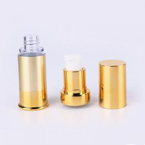 China 15/30/50ml 2oz Airlesss Pump Gold Stamping Moisturizer Mist Sprayer on sale