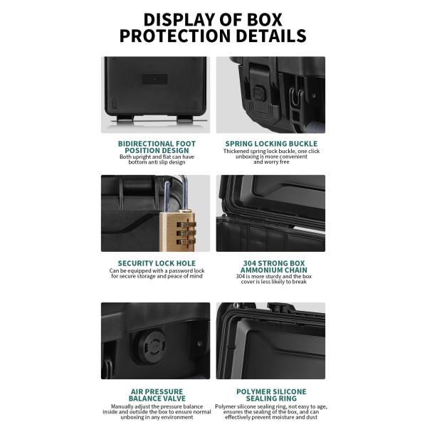 Explosion Proof Portable Tool Box with Generous Capacity and Full-Surround Foam Protection