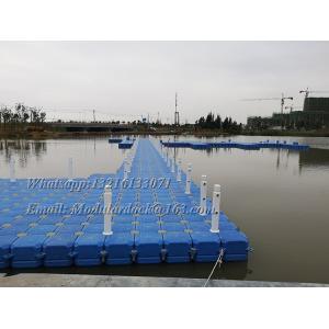 modular floating pontoon dock as floating bridge