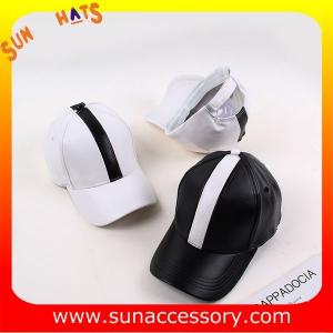 China QF17019 Sun Accessory customized wholesale PU leather baseball caps and hats ,caps in stock MOQ only 3 pcs on sale