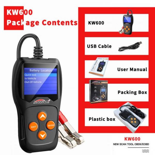 KW600 12v digital Bad Cell Battery Diagnostic Tools car battery tester analyzer Detect Automotive Car