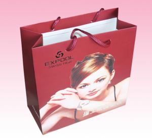 China custom cheap small coloured shopping paper bags wholesale with handle on sale