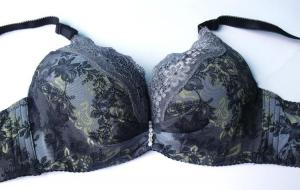 Quality Customized Black Lace Sexy Charming Womens Underwear Bras 32A-40D Plus Sized Bras for sale