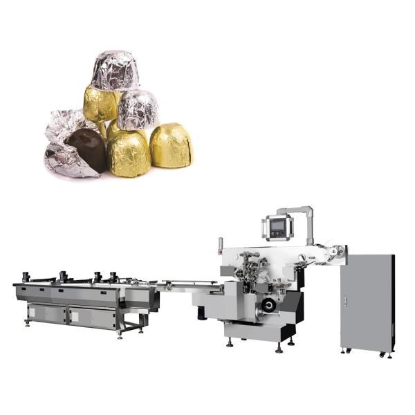 Buy Fully Wrapped Winding Machine Automatic Flow Wrap Machine for Chocolate by PLC Control at wholesale prices