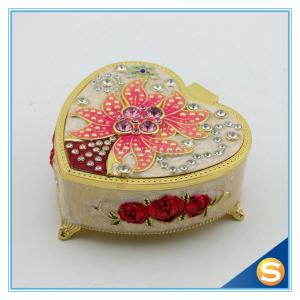 China Promotion Gift Metal Zinc Alloy Jewelry Box with Mirror on sale