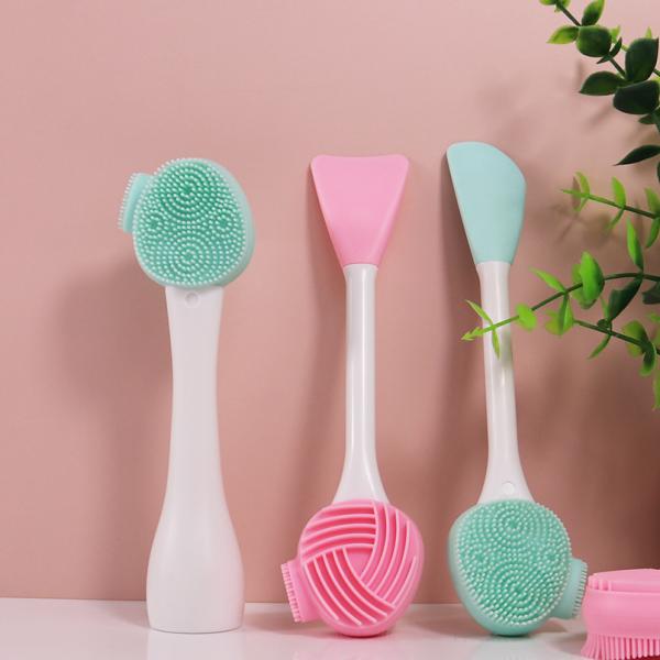 Buy Skin Friendly Silicone Face Scrub Brush With PP Handle at wholesale prices