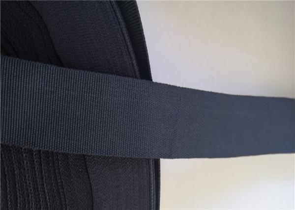 Buy 2cm Polyester Webbing Tape / Poly Webbing Strap Navy Blue Tabby Custom Printed at wholesale prices
