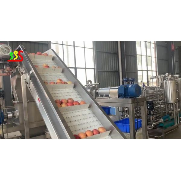 1500kg 380V Fresh Apple Puree Processing Line For Fruit Pulp