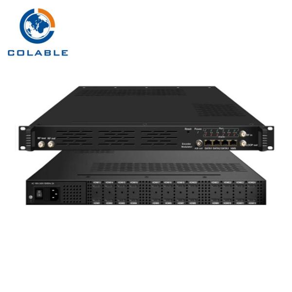 Buy Digital TV Paid HDMI To DVB C Encoder Modulator 8 12 16 20 24 HD  Input at wholesale prices