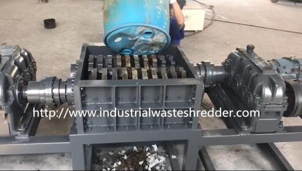 Buy Waste Scrap Plastic Drum Shredder Machine Multi - Functions Custom Capacity at wholesale prices