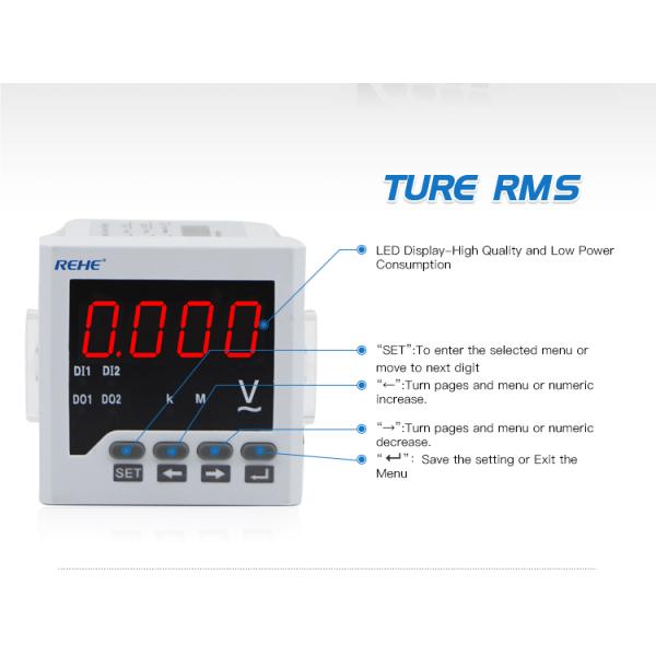 High quality Cheap Price LED AC/DC 0-500V Digital Panel Voltage Meter for solar panels