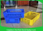 Recyclable Plastic Crates With Lids , Light Weight Stacking Storage Boxes For