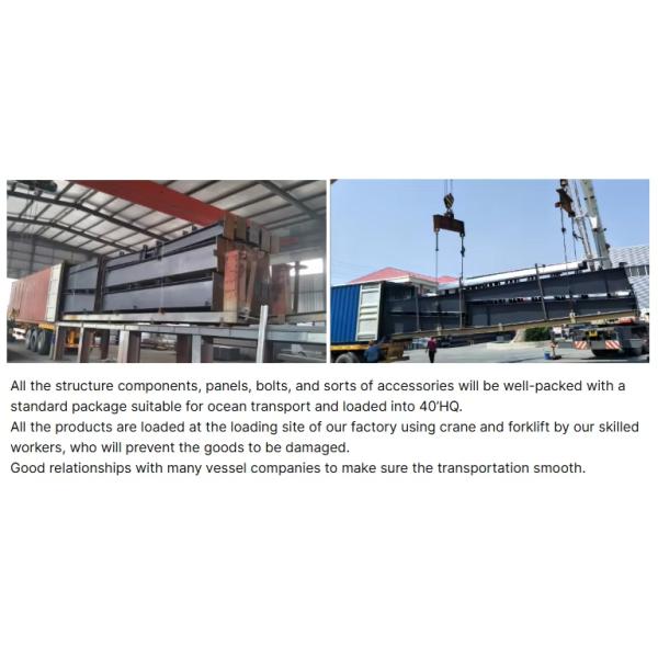 Galvanized Steel Warehouse 200kg/m² Load Bearing Prefabricated Structure