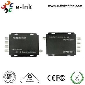 AHD HDCVI HDTVI Analog Video Multiplexer , 4 Channel BNC Connector Audio Video Multiplexer