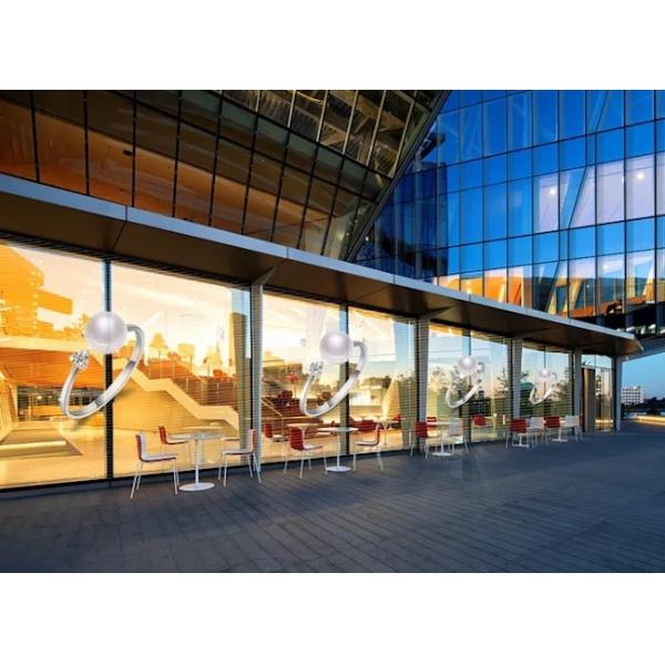 Wall P3.91mm Transparent LED Display Panel Indoor Mesh Curtain Digital 1