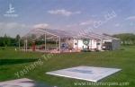 Outdoors Clear Span Transparent Fabric Top Commercial Party Tent with Linings