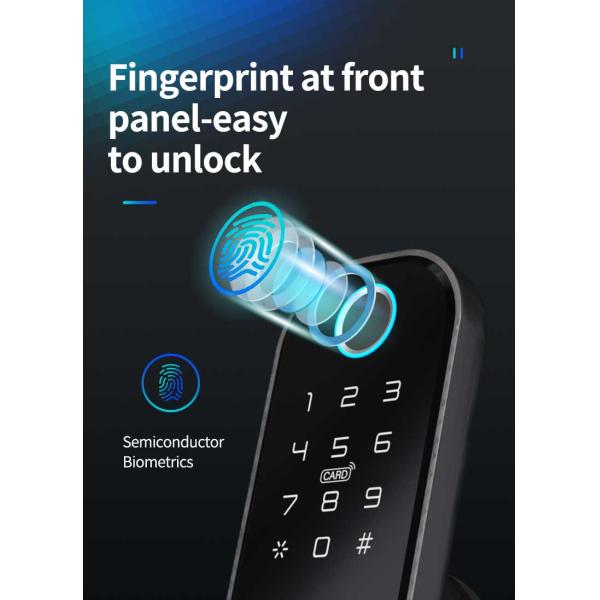 Fingerprint Digital Smart Life Door Lock Tuya Smart Phone App Control