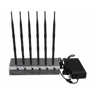 Quality 56W Cellular Signal Jammer Device To Block Mobile Phone Signal 5-50M Range for sale