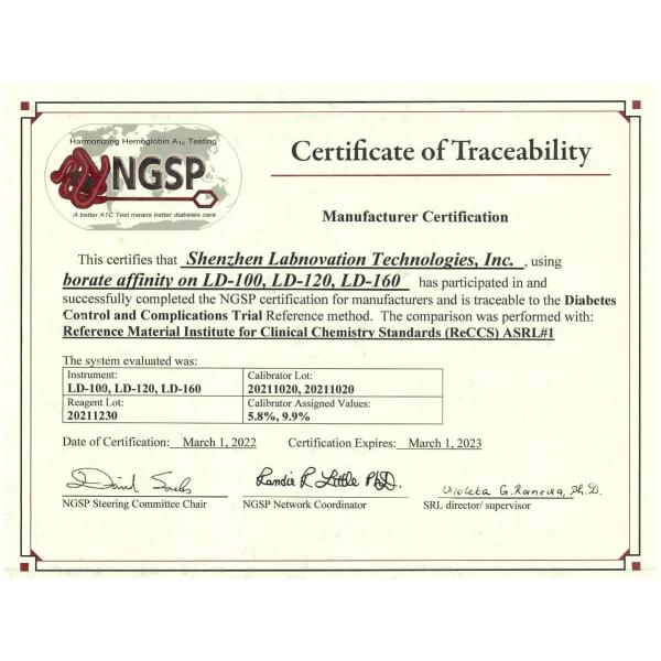 POCT HbA1c Test Equipment Diabetes Measuring Device For Whole Blood