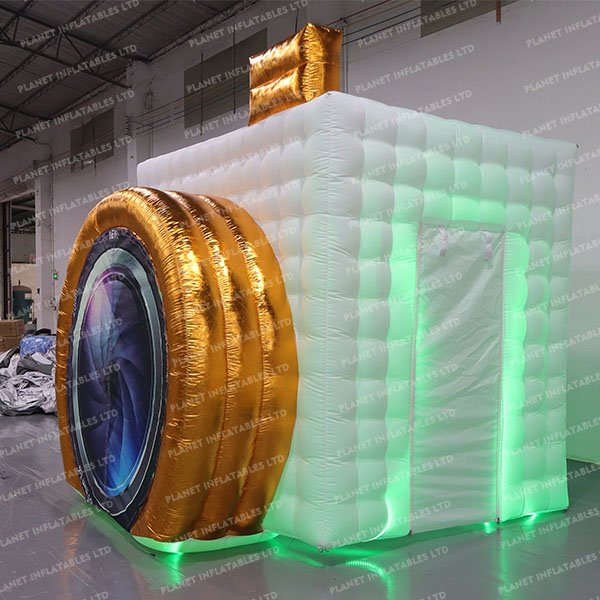 Camera Shape Portable Colorful Led Inflatable Photo Booth for Party Event