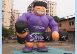 Purple Shirt Advertising Inflatables Muscle Man Commercial Grade for promotion