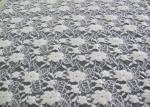 Washable Brushed Floral Lace Stretch Fabric / Nylon Cotton Spandex Fabric CY
