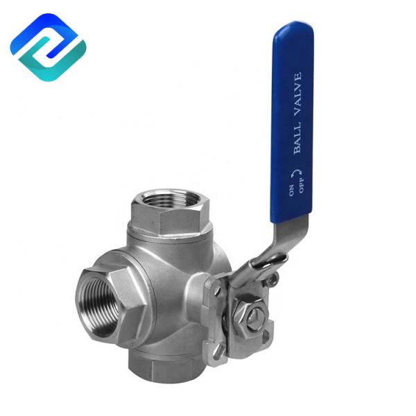 Buy Control Check 316L SS Three Way Ball Valve Manual 3 Way Stainless Steel Ball Valve at wholesale prices