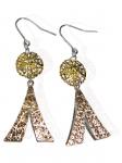Lanciashow 925 Sterling Silver Earrings Gold Plated Fine Jewellery