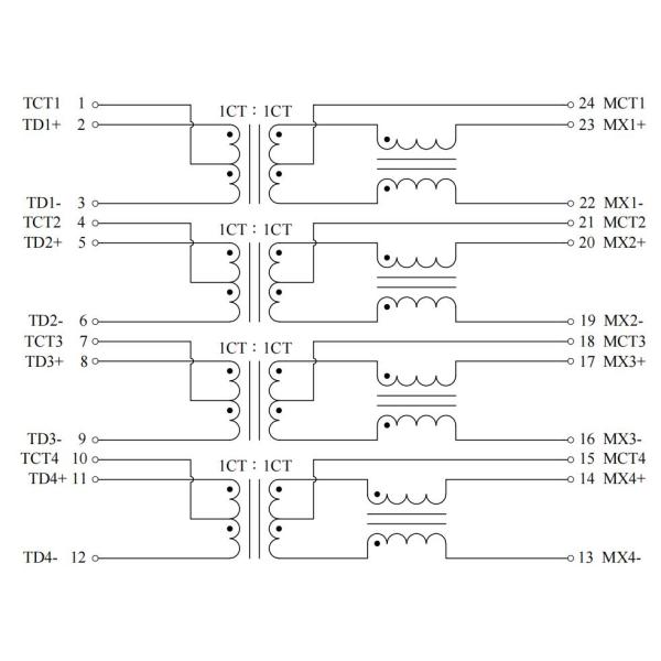 L22T003-0 1000 Base - T Ethernet Transformer UDE Single Port SMD LAN Filter