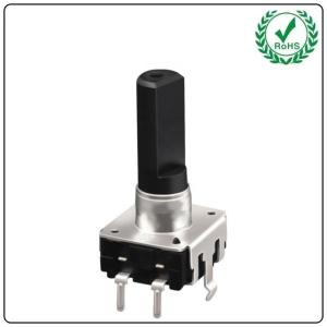 Quality ec12 pc board rotary encoder 5v with Insulated d shaft rohs incremental 24 pos patch dial rotary encoder 360 switch for sale
