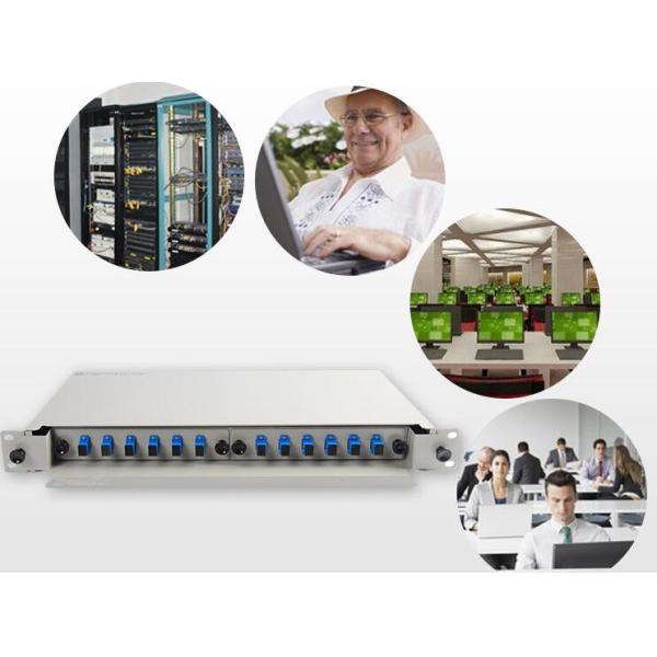 SC Fiber Optic Patch Panel 12 Port 1U Single Mode ODF Fiber Termination Panel