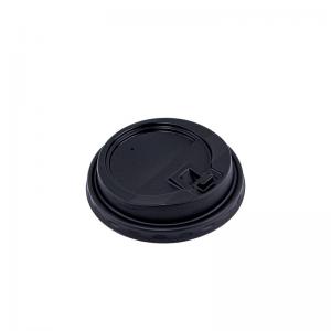 Quality Black Dome Paper Cup Lids Plastic PP Material For Coffee Cup FSC FDA Certified for sale