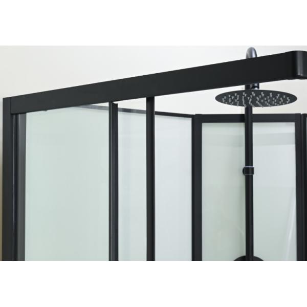 Customize Shower Room And Black Frame With Tray And Roof